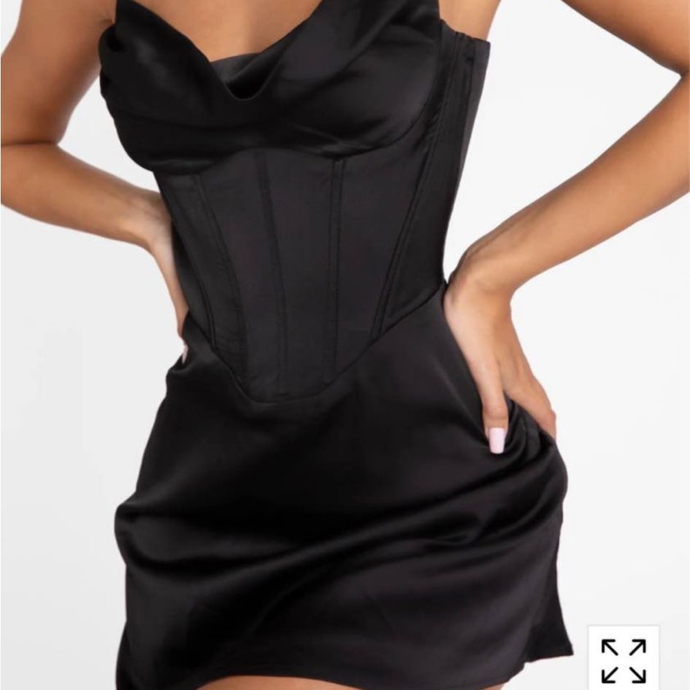Corset satin dress
